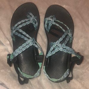 CHACO- Blue/Green sandals